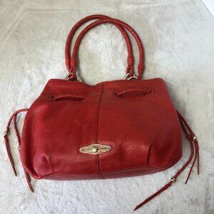 ELLIOTT Lucca Red Leather Shoulder Bag